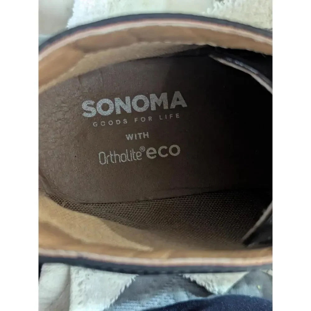 Sonoma Men’s Shoes Black Ankle Boot Ortholite 10.5 M
